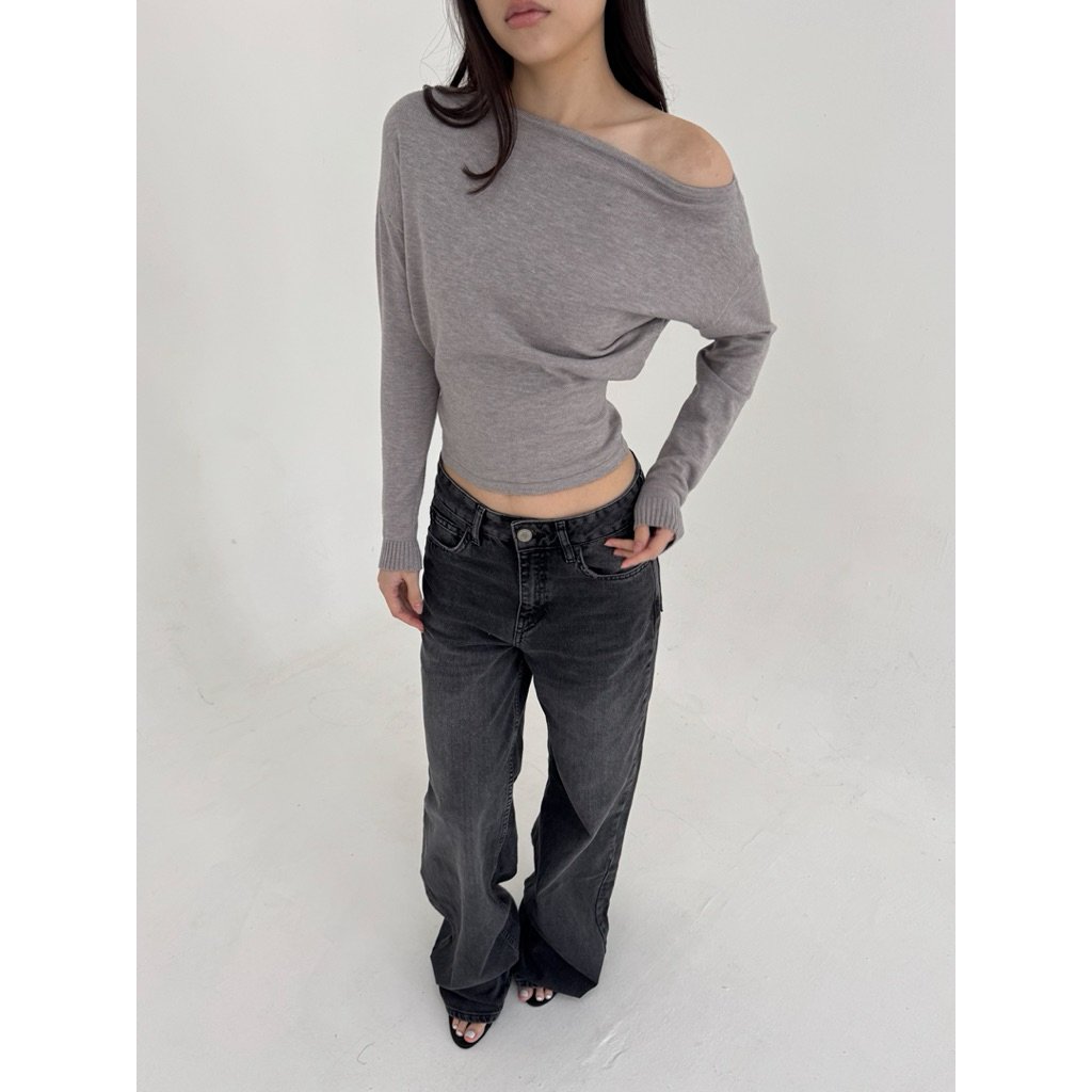 OFFSHOULDER KNIT TOP l NUDETHELABEL - Image 4