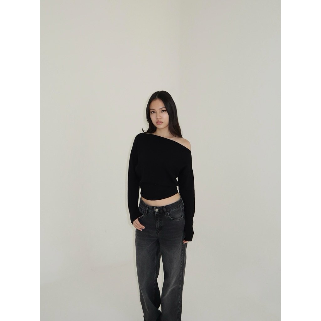OFFSHOULDER KNIT TOP l NUDETHELABEL - Image 6