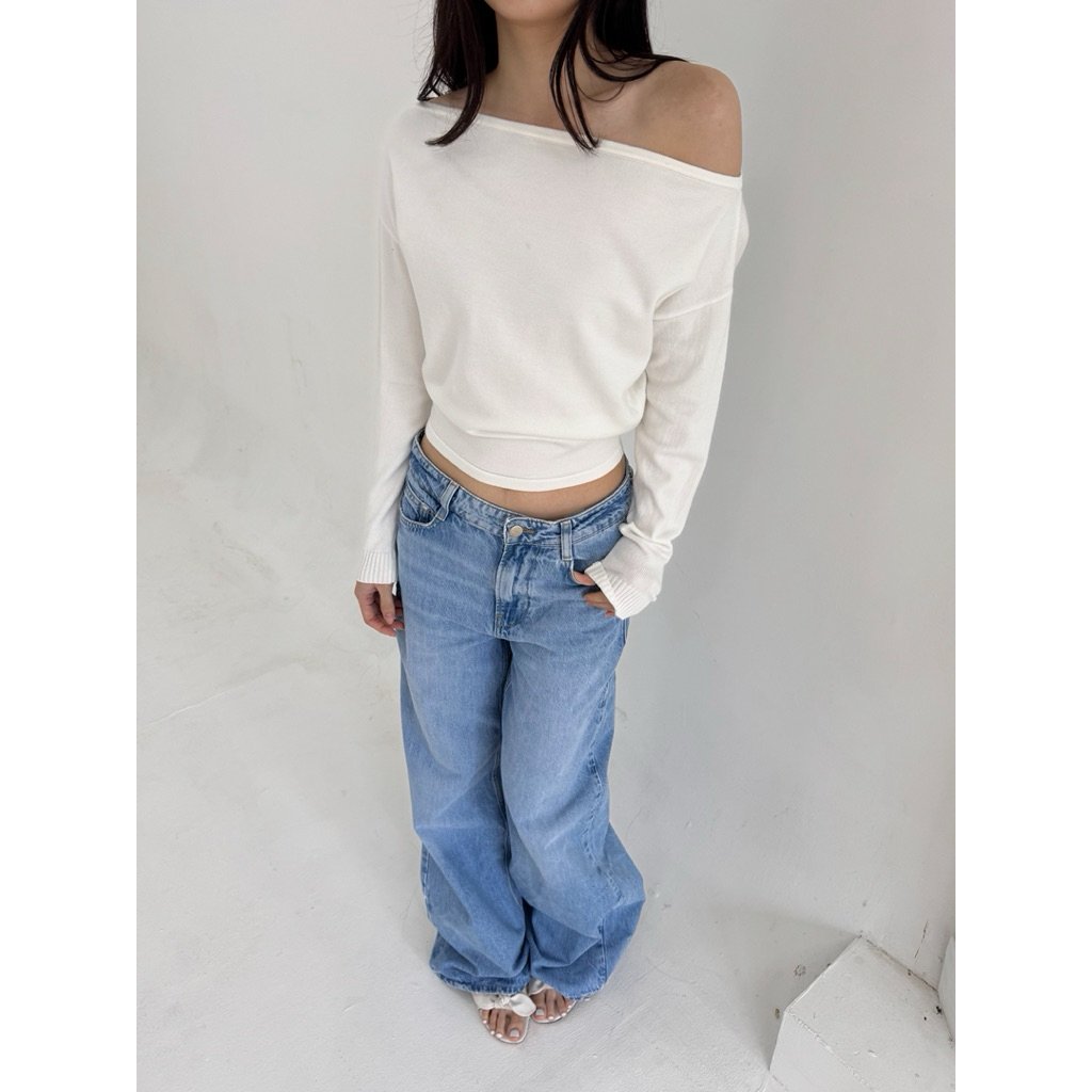 OFFSHOULDER KNIT TOP l NUDETHELABEL - Image 8