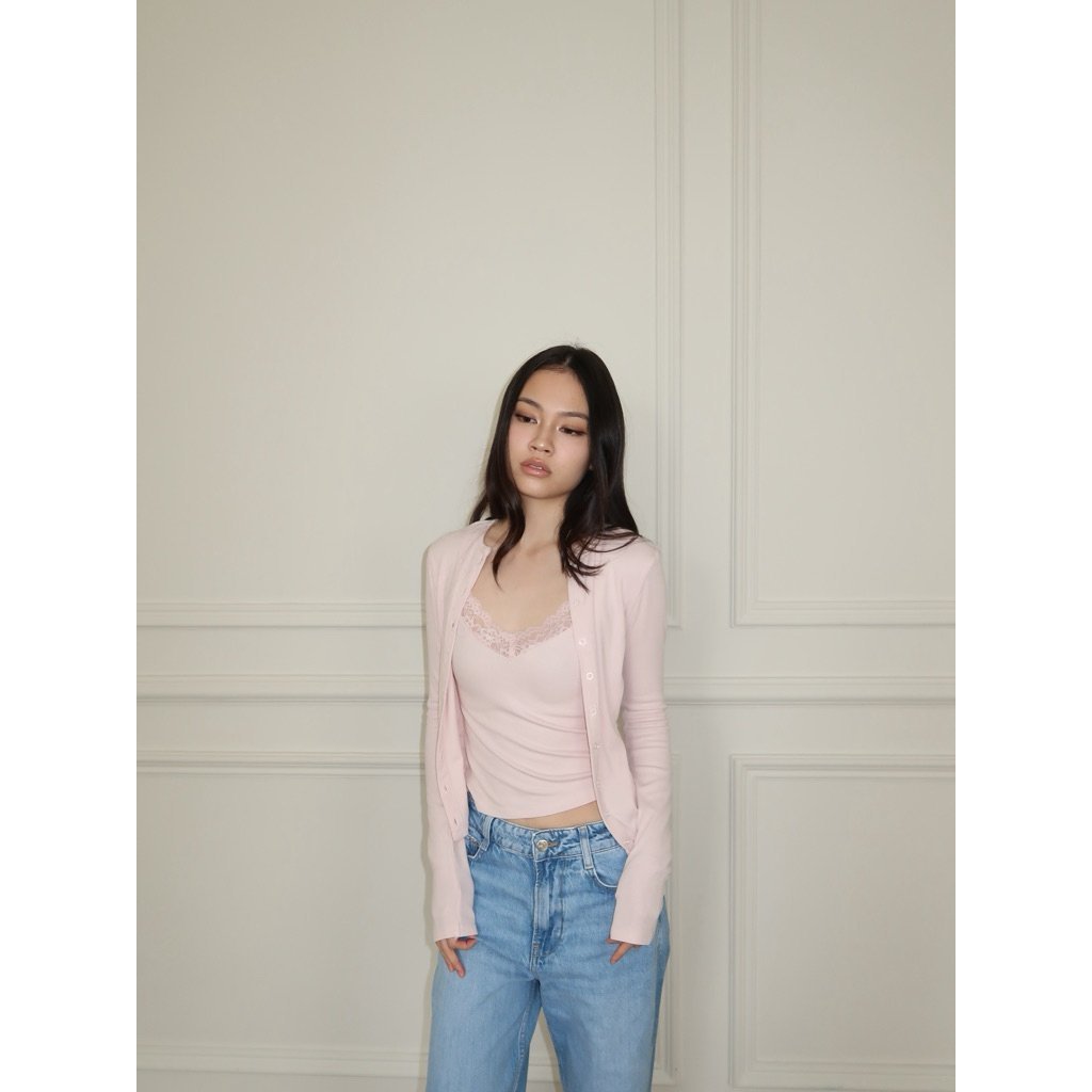 LACE KNIT CARDIGAN l NUDETHELABEL