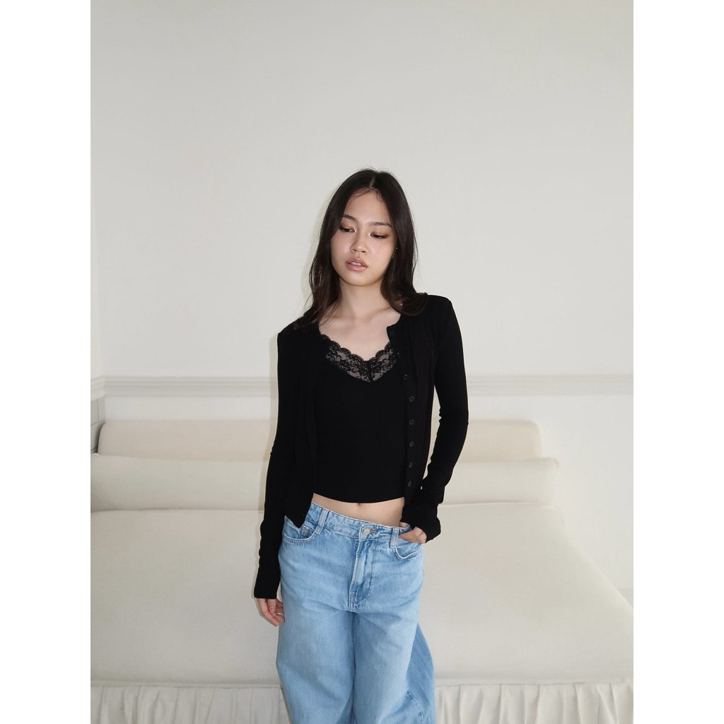 LACE KNIT CARDIGAN l NUDETHELABEL - Image 5